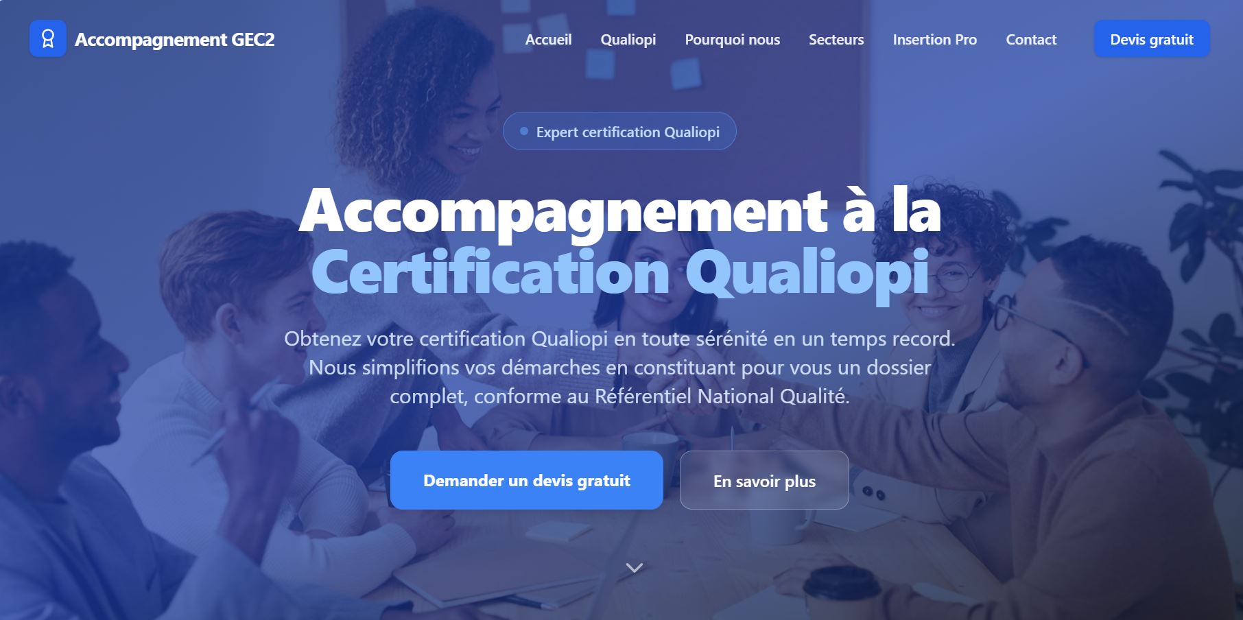 Accompagnement GEC2 — Certification Qualiopi & Insertion Professionnelle
